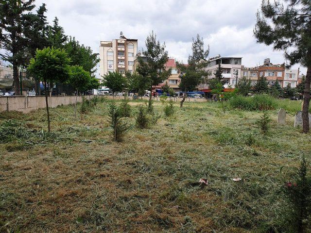 Mezarlıkların otları temizleniyor 1