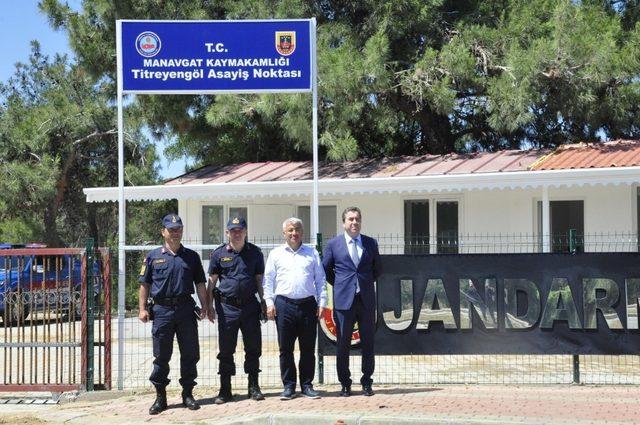 Manavgat Titreyengöl’e Jandarma asayiş noktası