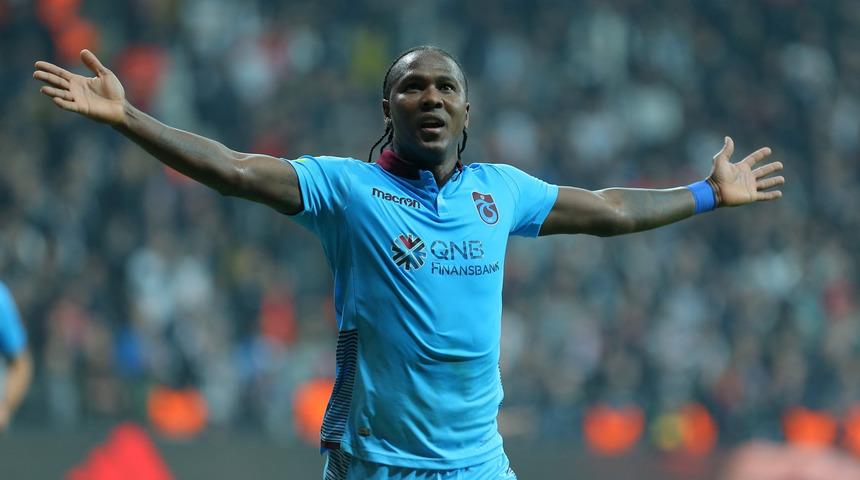 Hugo Rodallega Trabzonspor'da Beşiktaş'a 3 gol attı
