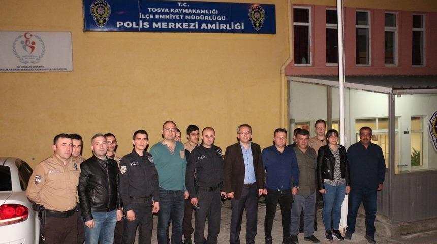 Kaymakam Pişkin, sahurda emniyet personeliyle bir araya geldi