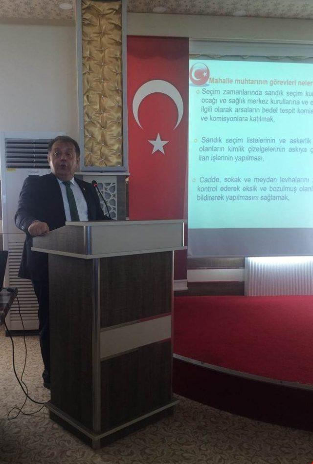 Beyşehir’de mahalle muhtarlarına hizmet içi eğitim semineri