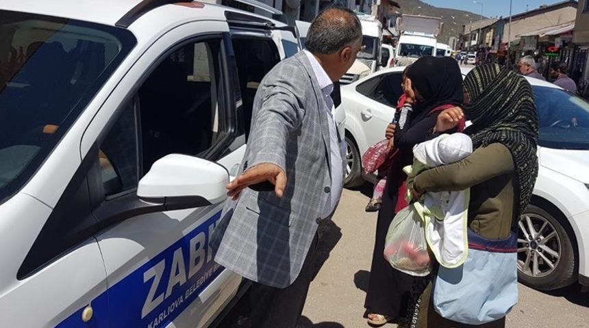 Karlıova’da yakalanan dilenciler ilçeden gönderildi