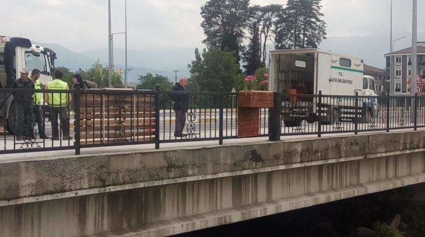 D&uuml;zce&rsquo;de k&ouml;pr&uuml; korkulukları &ccedil;i&ccedil;ek a&ccedil;tı