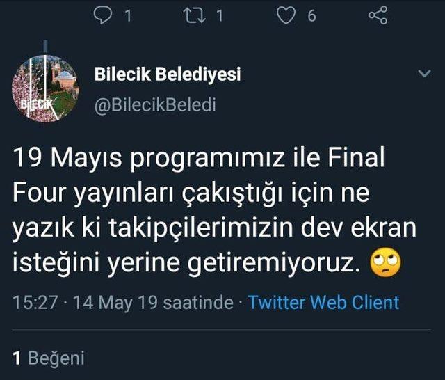 Bilecik Belediyesinin paylaşımı Fenerbahçe taraftarlarının tepkilerine neden oldu