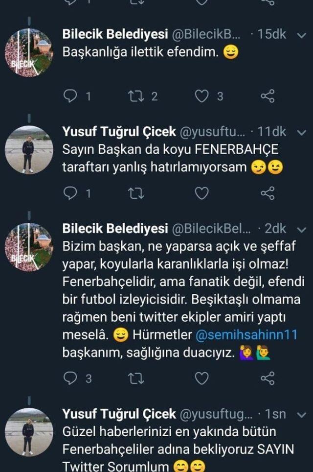 Bilecik Belediyesinin paylaşımı Fenerbahçe taraftarlarının tepkilerine neden oldu