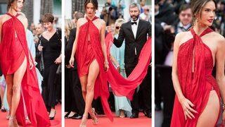 Alessandra Ambrosio Cannes'da şovunu yaptı