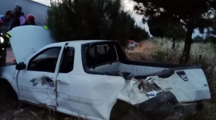 Takla atan ticari aracın sürücüsü yaralandı