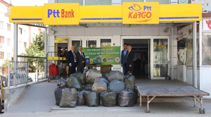 PTT Amasya Başm&uuml;d&uuml;rl&uuml;ğ&uuml;&rsquo;nden &rsquo;Sıfır Atık Projesi&rsquo;ne destek