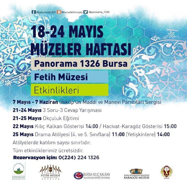 Müzeler Haftası Panorama 1326 Bursa’da kutlanacak