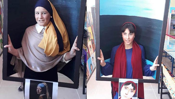Tatvan’da ortaokul öğrencileri, atık malzemelerle ünlü tablolara dönüştü  G1