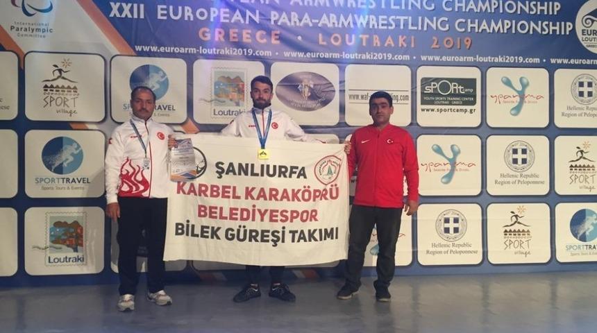 Karaköprü Belediyesporlu sporcu Avrupa şampiyonu oldu