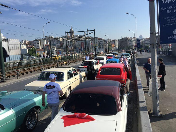 Galata Köprüsü'nde 100'üncü yıl konvoyu! G5