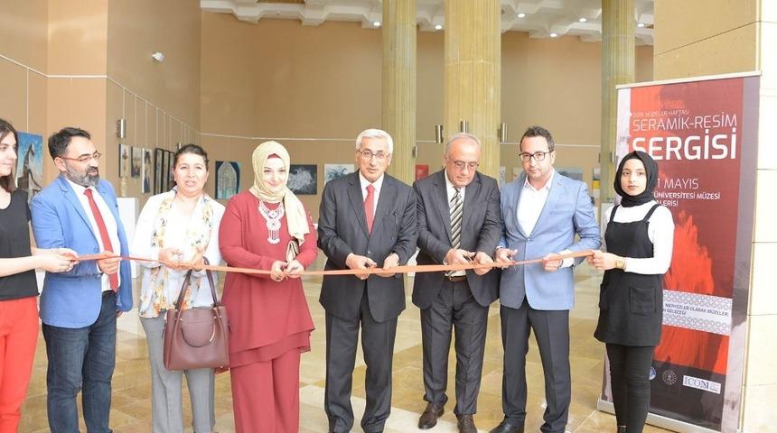 Sel&ccedil;uk&rsquo;ta Seramik-Resim Sergisi&rsquo;nin a&ccedil;ılışı yapıldı
