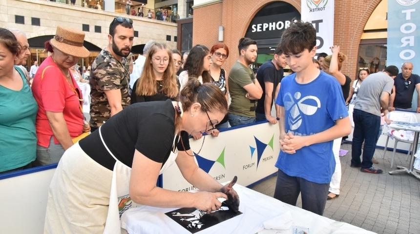 Toroslar&rsquo;ın Atat&uuml;rk konulu TORTEK at&ouml;lyesi yoğun ilgi g&ouml;rd&uuml;