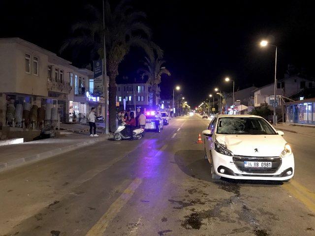 Fethiye’de otomobil yayaya çarptı: 1 yaralı