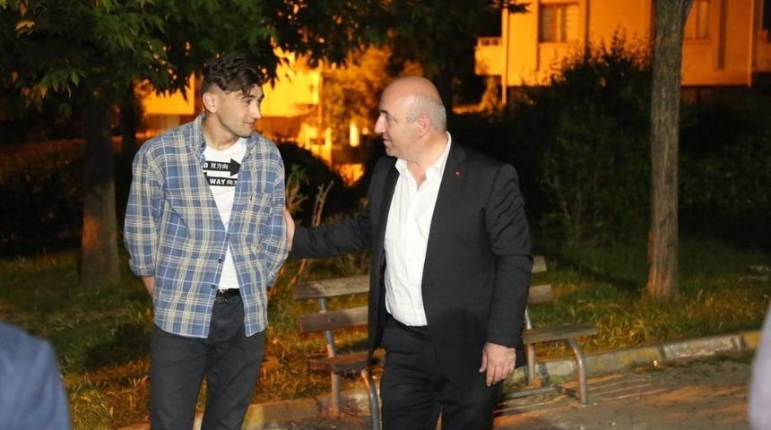 Başkan Bıyık, iftar sonrası &ccedil;alışmaları inceledi