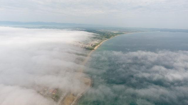 Sinop'u sis bulutu kapladı