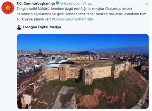 Cumhurbaşkanlığı Gaziantep ve baklavayı tanıttı