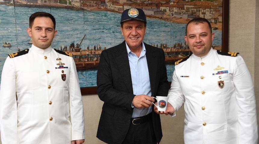 Denizkurdu 2019 tatbikatına katılan komutanlardan Başkan Se&ccedil;er&rsquo;e ziyaret