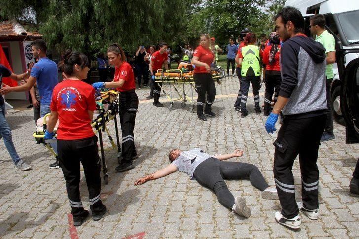 Kaza tatbikatı gerçeğini aratmadı G2