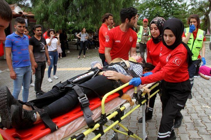 Kaza tatbikatı gerçeğini aratmadı G4