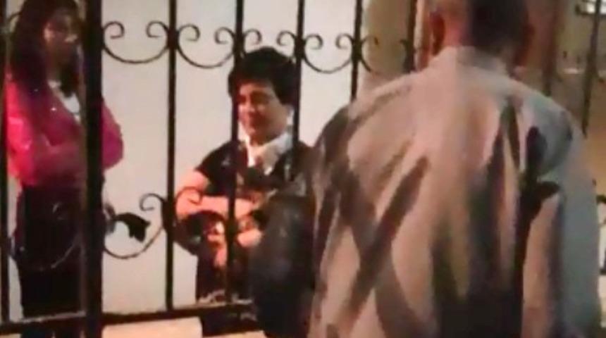 Ağa&ccedil;ta mahsur kalan kedinin imdadına itfaiye yetişti