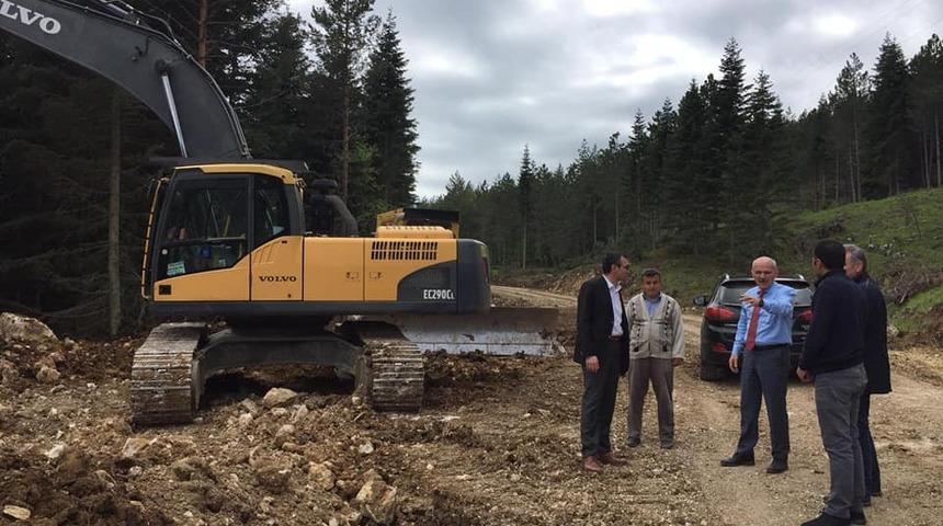 Kayak Merkezi’nde yol genişletme çalışmaları devam ediyor