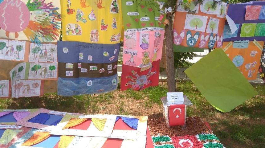 Sason&rsquo;da miniklerin yıl sonu sergisine yoğun ilgi