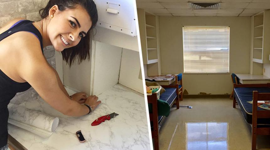 Arkadaşlarıyla beraber yurt odasını baştan yarattı! İşte son hali