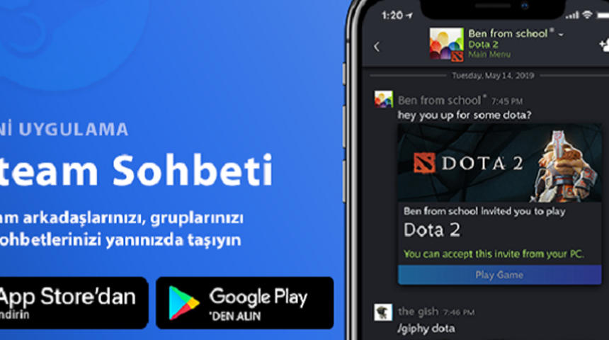 Steam Chat uygulaması Android ve iOS için çıktı!