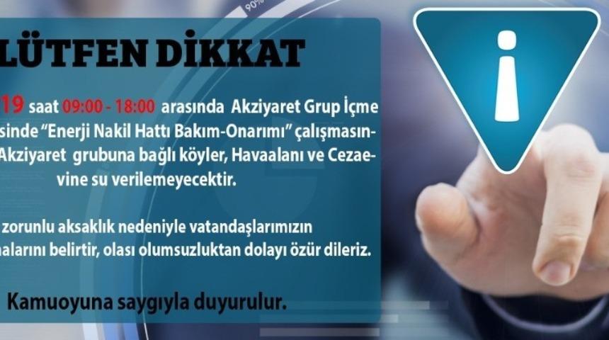 Şanlıurfa&rsquo;da su kesintisi uyarısı