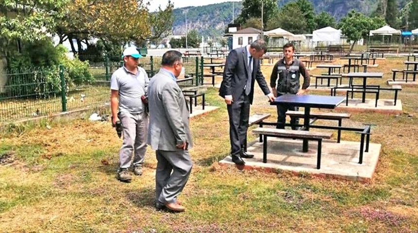Piknik alanında yaz hazırlığı