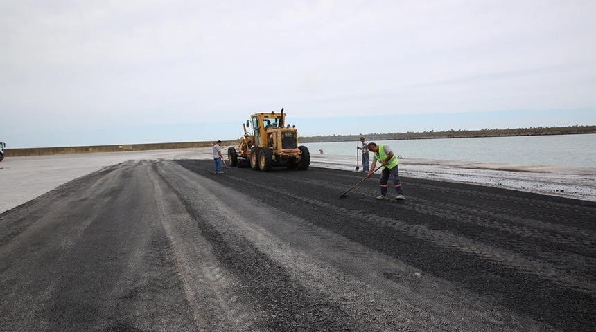 Limanda asfalt &ccedil;alışması