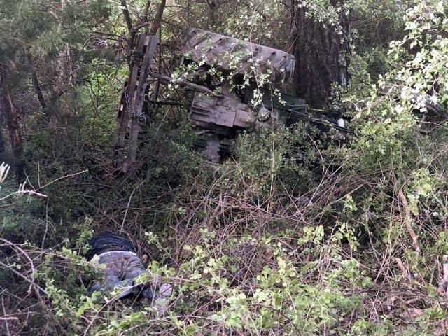 Muğla'da şarampole devrilen traktörün sürücüsü öldü