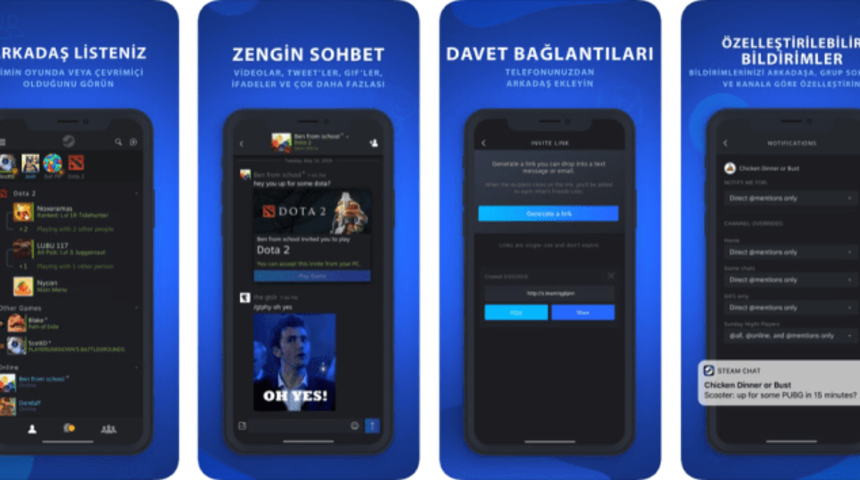 Android için Steam Chat uygulamasını yayınlandı