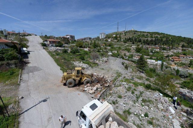 Cinderesi’nde imarlı yol açım çalışmalarına başlandı