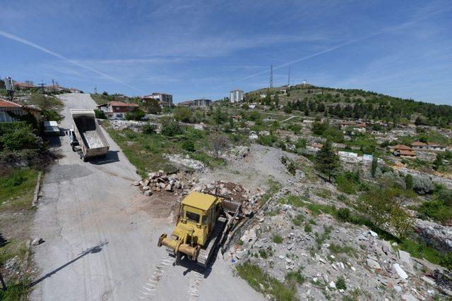 Cinderesi’nde imarlı yol açım çalışmalarına başlandı