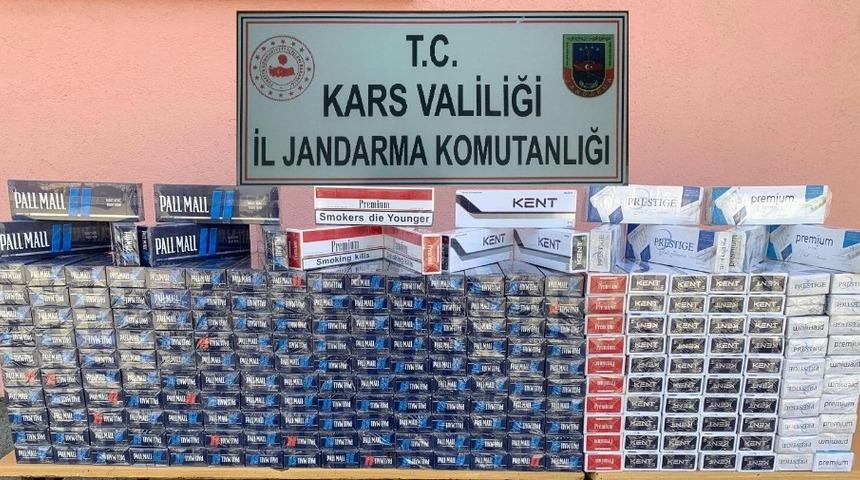 Kars’ta jandarma sigara kaçakçılarına göz açtırmıyor