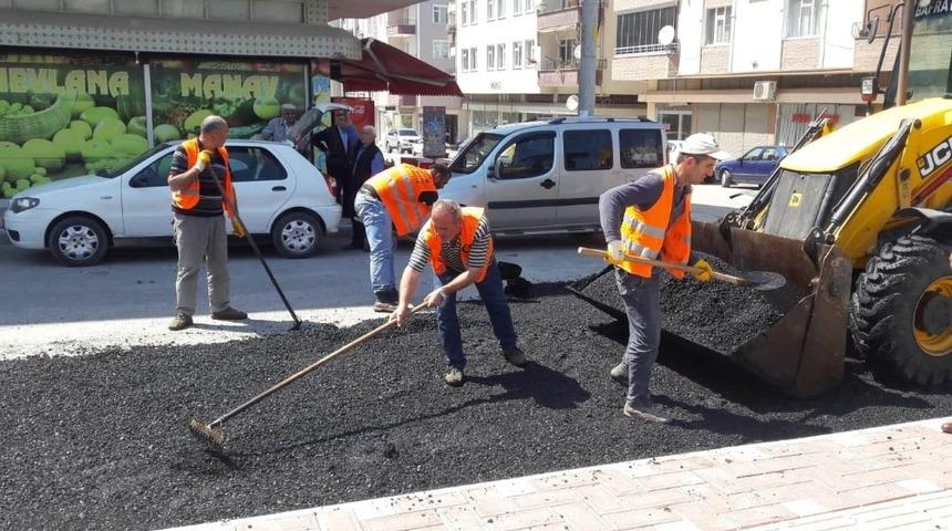 Bafra&rsquo;da asfalt &ccedil;alışmaları