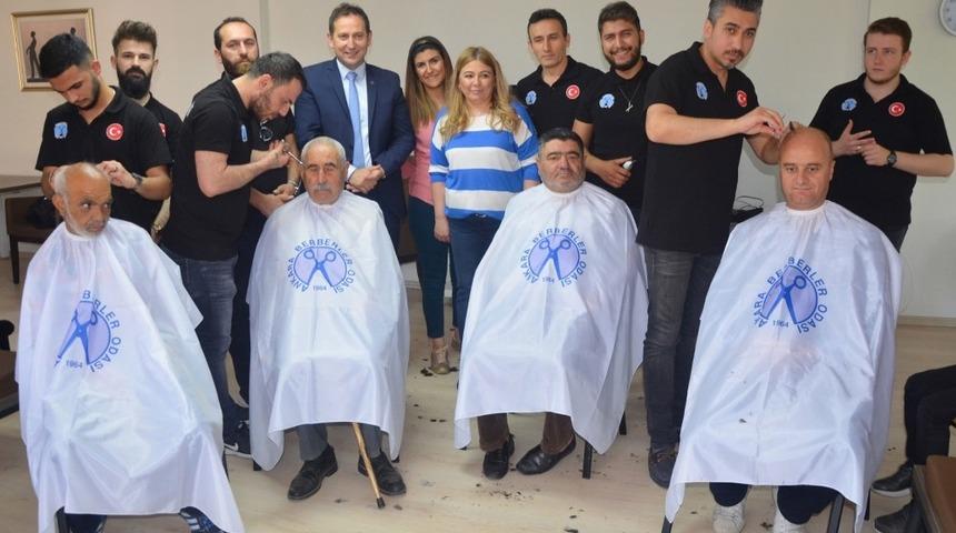 Ankaralı berberlerden baharevinde bayram tıraşı