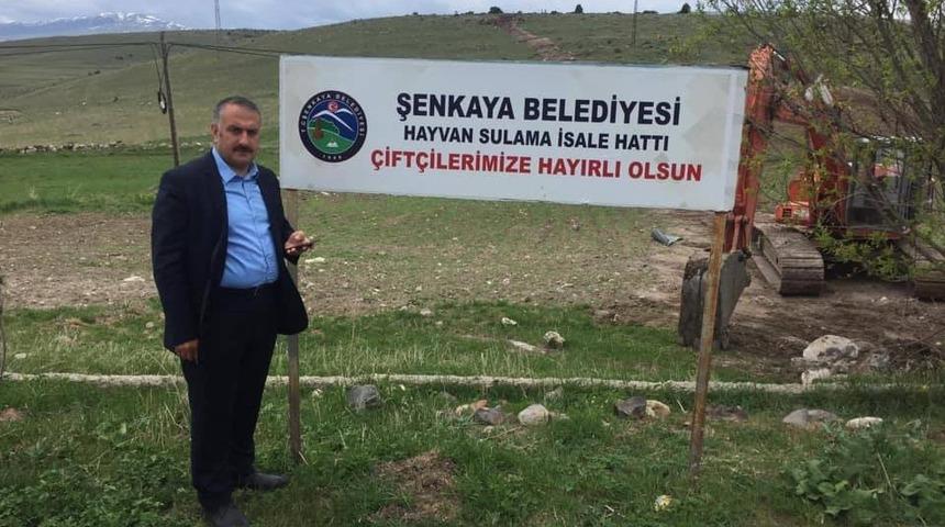 Şenkaya’da araziler suya kavuşuyor