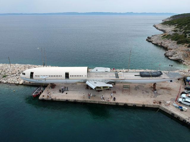 Saros Körfezi'ne batırılacak dev yolcu uçağının montajında sona gelindi