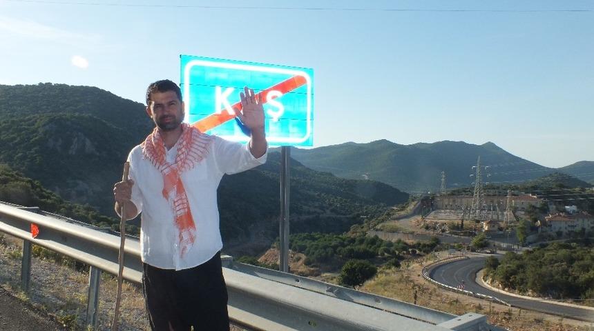 Kaş&rsquo;tan Antalya&rsquo;ya tek kişilik farkındalık y&uuml;r&uuml;y&uuml;ş&uuml;