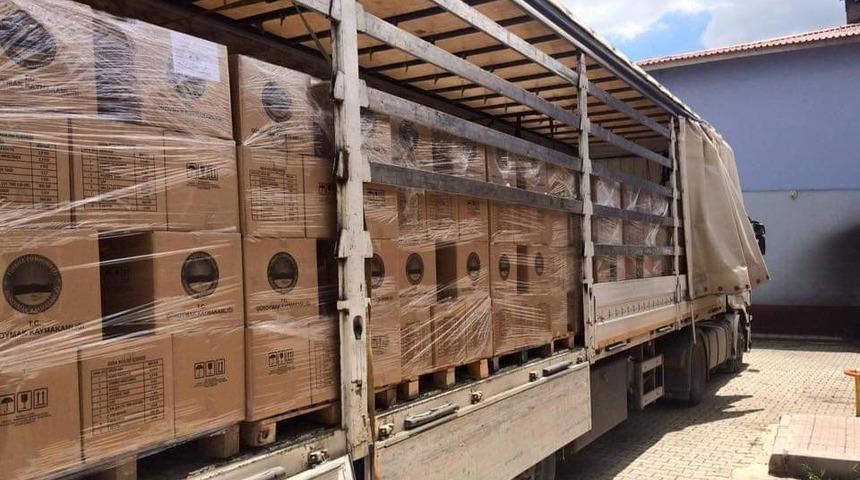 G&uuml;roymak&rsquo;ta 500 aileye Ramazan kolisi dağıtıldı