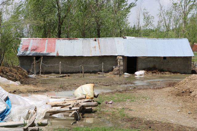 Yüksekova'da dere taştı, 7 ev 20 ahır sular altında kaldı
