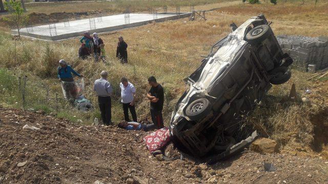 Hurdaya dönen otomobilden mucize kurtuluş