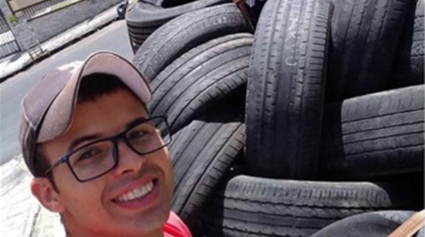 Eski lastikleri toplayıp bakın ne yaptı