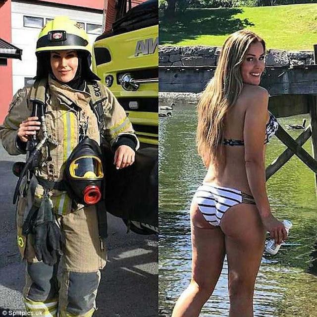 A hot firefighter