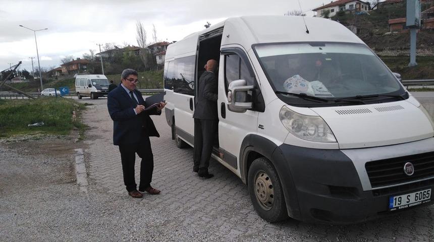 Sungurlu’da taşımalı eğitim araçları denetlendi