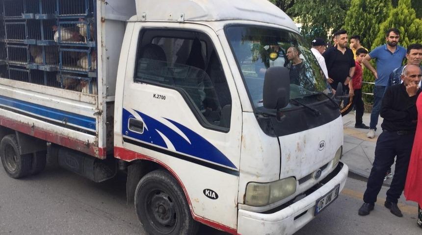 Kamyonetin &ccedil;arptığı yaya yaralandı